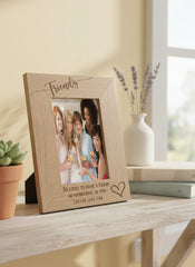 Personalised Friends Love Heart Engraved Portrait Photo Frame Gift personalised photo frames ukgiftstoreonline