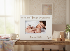 On Our First Mothers Day Photo Frame Engraved Wooden Personalised Photo Frame ukgiftstoreonline