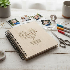 Personalised Large Engraved Wooden Family Photo Album Gift Family Photo album ukgiftstoreonline