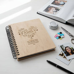 Personalised Large Engraved Wooden Family Photo Album Gift Family Photo album ukgiftstoreonline