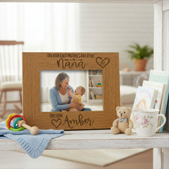 Personalised First Mothers Day as a Nana Engraved Photo Frame Landscape Photo Frame ukgiftstoreonline