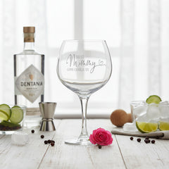 Personalised Best Mummy Engraved Large Balloon Gin Glass Gift Personalised Gin Glasses ukgiftstoreonline