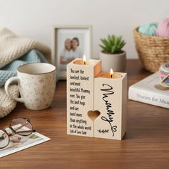 Personalised Mummy Double Tea Light Candle Holder Gift Tea Light Holder ukgiftstoreonline