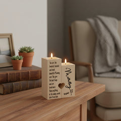 Personalised Mummy Double Tea Light Candle Holder Gift Tea Light Holder ukgiftstoreonline