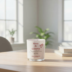 Beautiful Embellished Handmade Engagement Personalised Candle Gift Tea Light Holder ukgiftstoreonline