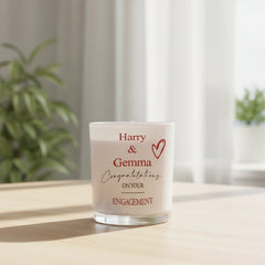 Beautiful Embellished Handmade Engagement Personalised Candle Gift Tea Light Holder ukgiftstoreonline