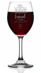 Gift For Friend Personalised Engraved Wine Glass Personalised Wine Glasses ukgiftstoreonline
