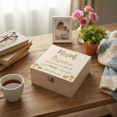 Mum Gift Personalised Engraved Wooden Keepsake Box or Photo Box Gift Keepsake Memory Box ukgiftstoreonline