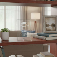 Personalised Congratulations On Your Graduation Gift Glass Plaque