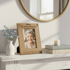 Mum In Loving Memory Remembrance Engraved Portrait Wooden Photo Frame Gift Loving Memory Remembrance ukgiftstoreonline