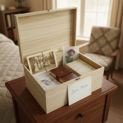 Mum Remembrance Large Engraved Wooden Memory Keepsake Box Gift Keepsake Memory Box ukgiftstoreonline