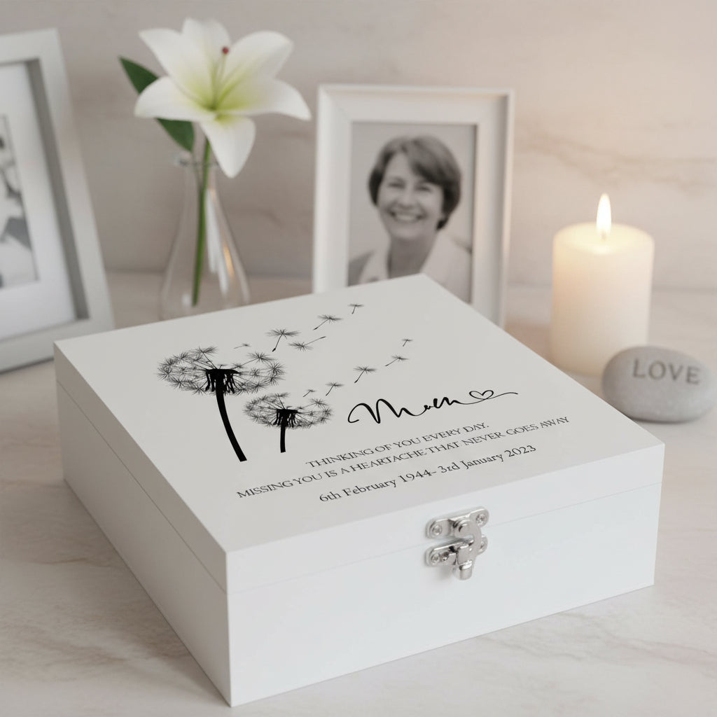 Mum Remembrance Personalised Wooden Keepsake Memory Box Keepsake Wooden box ukgiftstoreonline