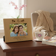 Personalised Engraved Mum Photo Frame for Mothers Day or Birthday With Sentiment Mum Photo Frame ukgiftstoreonline