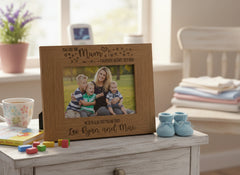 Personalised Mum We're so glad you're ours Engraved Photo Frame Landscape Mum Photo Frame ukgiftstoreonline