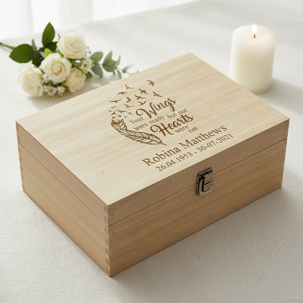 Personalised Remembrance Wooden Engraved Keepsake Memory Box Keepsake Memory Box ukgiftstoreonline