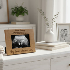 New Baby Pregnancy Scan Engraved Wooden Photo Frame Nanny Gift Baby Photo Frame ukgiftstoreonline