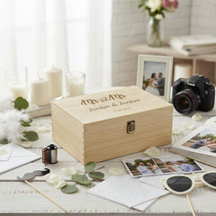 Personalised Mr & Mr Wedding Gift Same Sex Wooden Memories Keepsake Box Keepsake Memory Box uk giftstore online