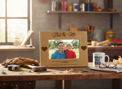 Dad and Me Wooden Engraved Photo Frame Gift Photo Frame ukgiftstoreonline