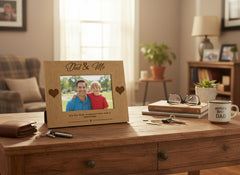 Dad and Me Wooden Engraved Photo Frame Gift Photo Frame ukgiftstoreonline