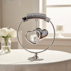 25th Anniversary Gift With Two Intertwined Hearts ukgiftstoreonline