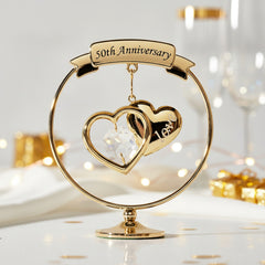 50th Anniversary Gift With Two Intertwined Hearts ukgiftstoreonline
