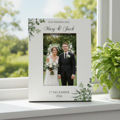 Personalised On Our Wedding Day Elegant Photo Frame Gift For Couple