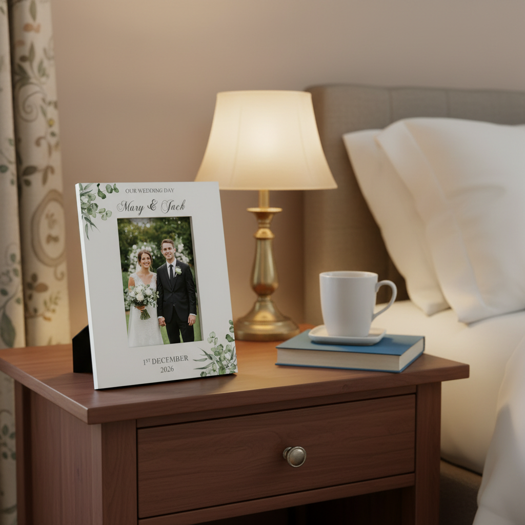 Personalised On Our Wedding Day Elegant Photo Frame Gift For Couple