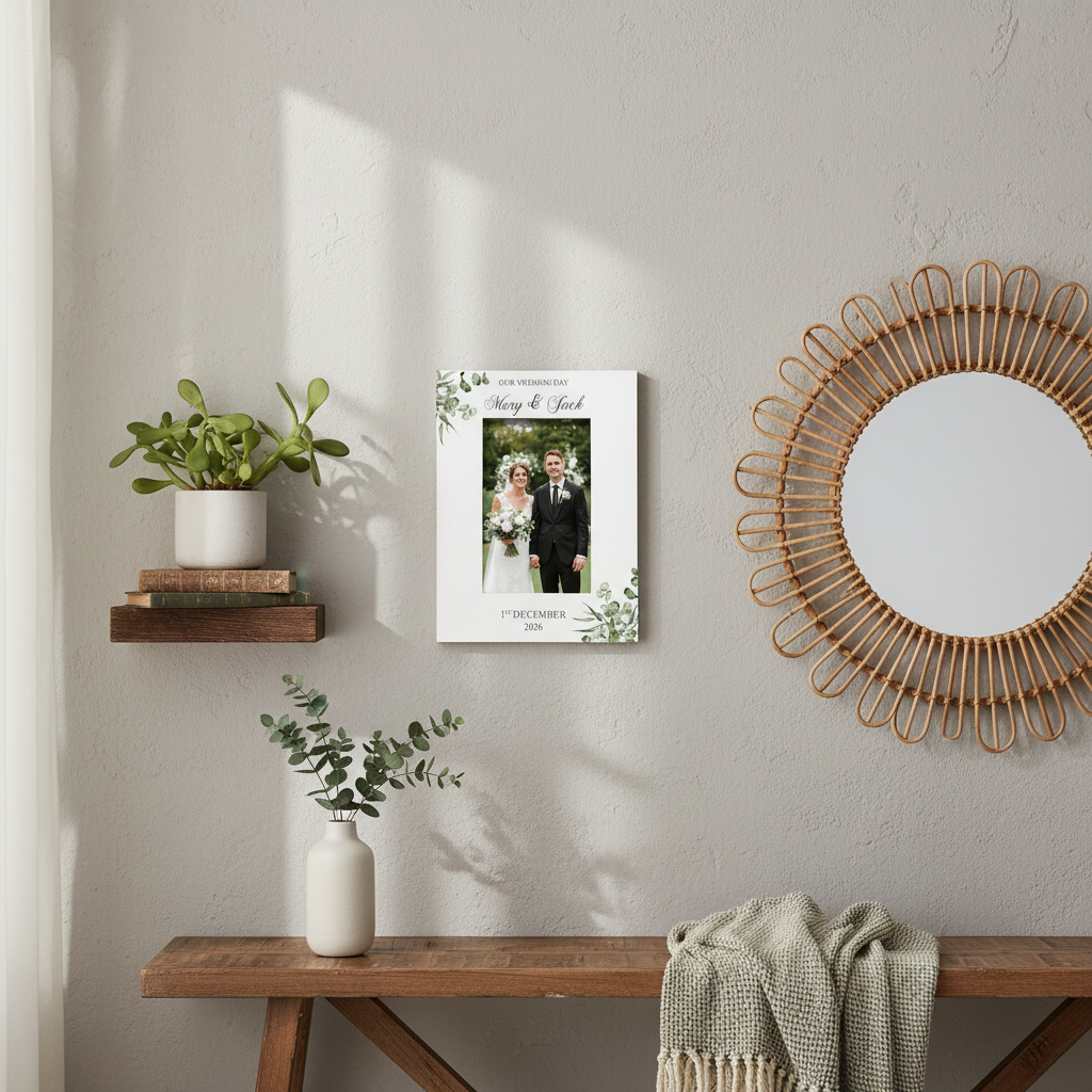 Personalised On Our Wedding Day Elegant Photo Frame Gift For Couple