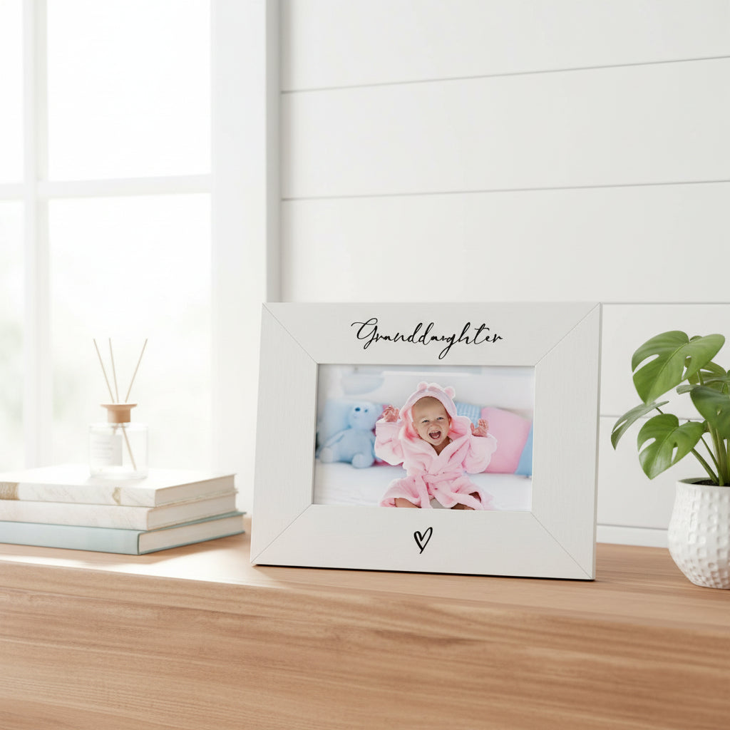 White 6x4 Landscape Picture Photo Frame Granddaughter Gift For Grandparents