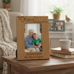 Personalised You Are The Nana Photo Frame Engraved Oak Wood Finish For Mothers Day Christmas or Birthday Nana Photo Frame ukgiftstoreonline