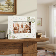 80th Birthday Photo Picture Frame Gift For Her With Butterflies and Flowers Photo Frame ukgiftstoreonline Landscape
