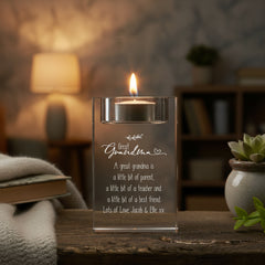 Personalised Great Grandma Tea Light Candle Holder With Sentiment Tea Light Holder ukgiftstoreonline