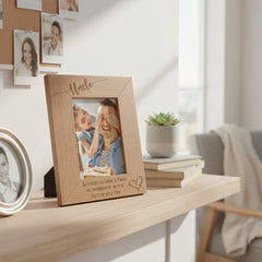 Personalised Uncle Love Heart Engraved Wooden Photo Frame Gift personalised photo frames ukgiftstoreonline