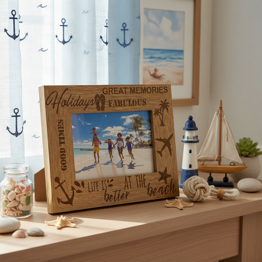 Holidays Wooden Engraved Photo Frame Gift Travel Photo Frame ukgiftstoreonline