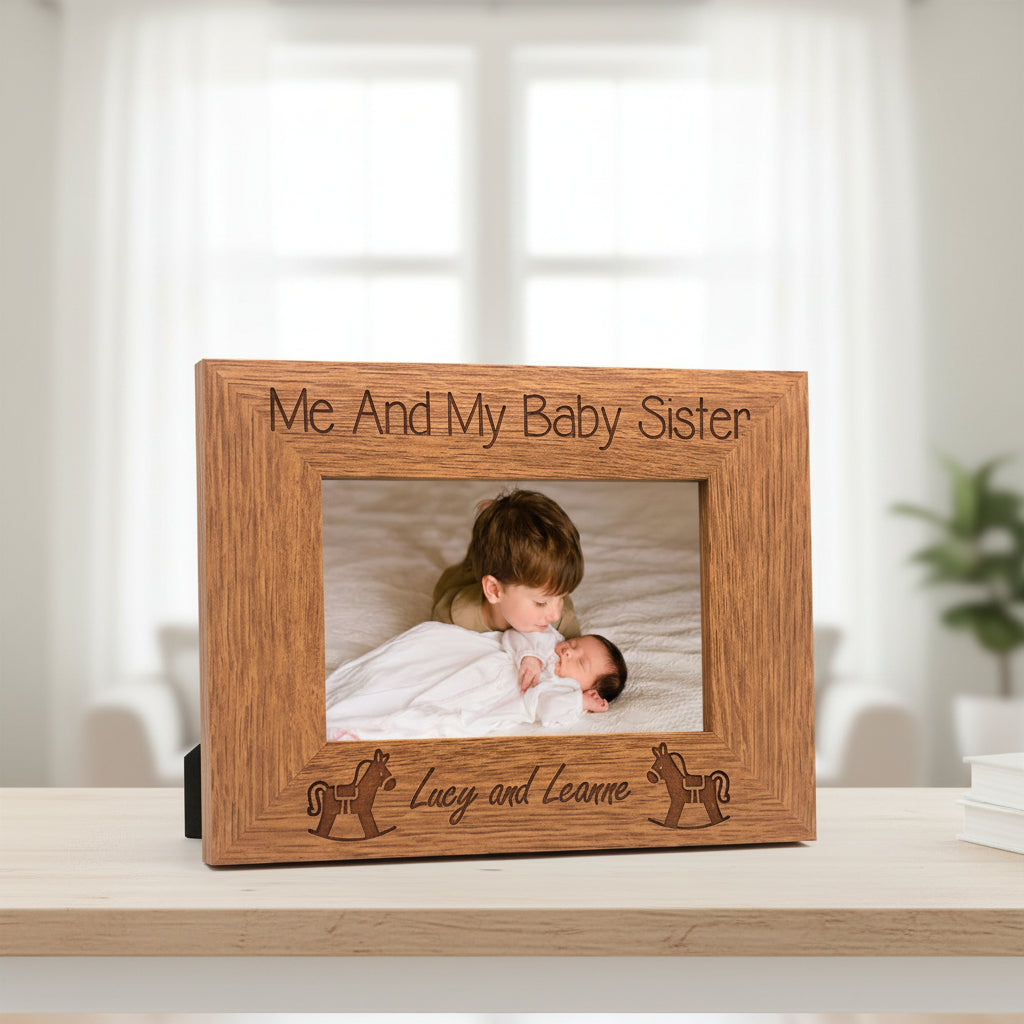 Personalised Me and My Baby Sister Engraved Photo Frame Sister Photo Frame ukgiftstoreonline