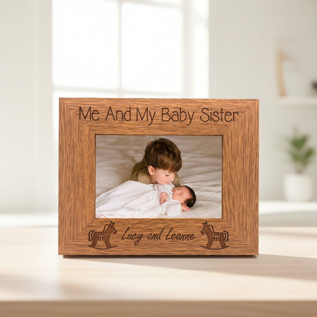 Personalised Me and My Baby Sister Engraved Photo Frame Sister Photo Frame ukgiftstoreonline
