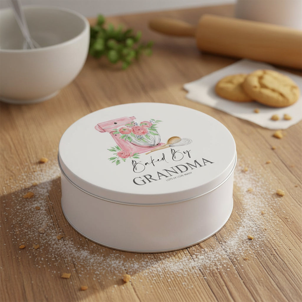 Personalised Grandma Cake Tin Baking Cookie Storage Gift Storage Tin ukgiftstoreonline