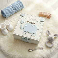 Personalised Baby Boy wooden Engraved Memories Keepsake Box Vintage Style Keepsake Memory Box ukgiftstoreonline