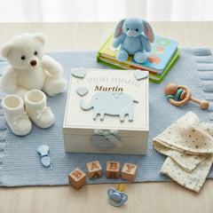 Personalised Baby Boy wooden Engraved Memories Keepsake Box Vintage Style Keepsake Memory Box ukgiftstoreonline