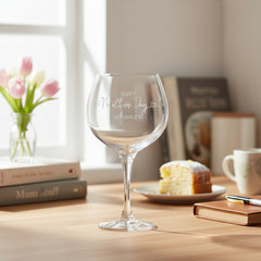 Personalised Happy Mothers Day Gift Balloon Drink Glass For Gin Or Cocktails