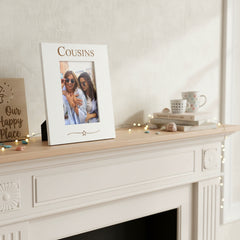 Cousins Engraved White Wooden Portrait Picture Photo Frame Gift Family Photo frame ukgiftstoreonline
