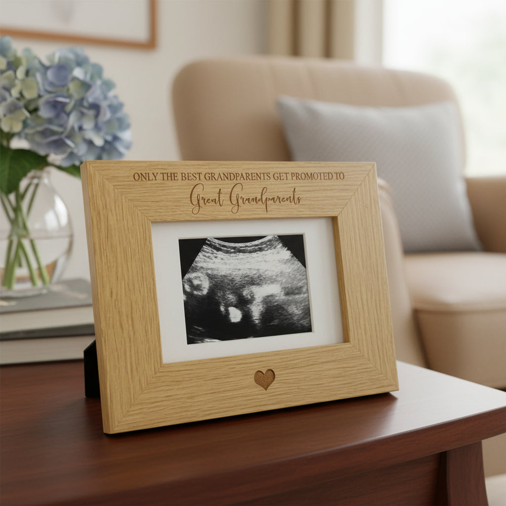 Best grandparents get promoted to great grandparents Baby Scan Frame Gift Photo Frame ukgiftstoreonline