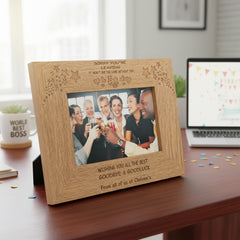 Personalised Sorry You're Leaving Work Colleague Wooden finish Photo Frame Photo Frame ukgiftstoreonline
