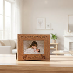 Personalised Me and My Baby Sister Engraved Photo Frame Sister Photo Frame ukgiftstoreonline