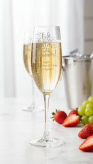 Gift For Friend Personalised Engraved Champagne Prosecco Glass Flute
