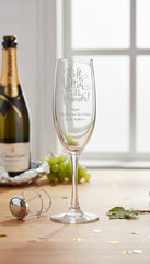 Gift For Friend Personalised Engraved Champagne Prosecco Glass Flute