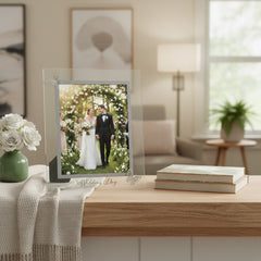 Large Glass Wedding Photo Frame 8" x 10" With Jeweled Butterflies photo frame ukgiftstoreonline