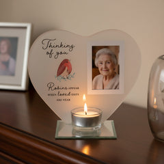 Thinking Of You Memorial Heart Shaped Tea Light Candle Holder Tea Light Holder ukgiftstoreonline