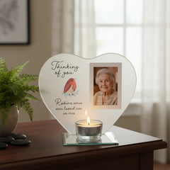 Thinking Of You Memorial Heart Shaped Tea Light Candle Holder Tea Light Holder ukgiftstoreonline