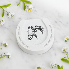 Horseshoe Memorial Plaque - Horse Memorial Stone - Horse Pet Remembrance Tribute Tea Light Holder ukgiftstoreonline